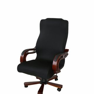 【色: ブラック】Newfashion チェアカバー オフィス椅子カバー 事務椅(ソファカバー)