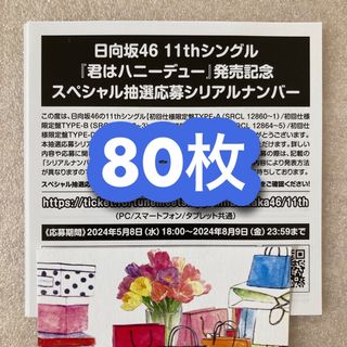 即日発送／日向坂46 君はハニーデュー 応募券 シリアルナンバー 80枚(ミュージシャン)