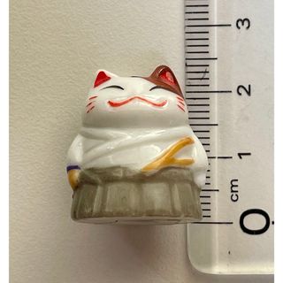 弓道　猫　ミニサイズ　置物(その他)