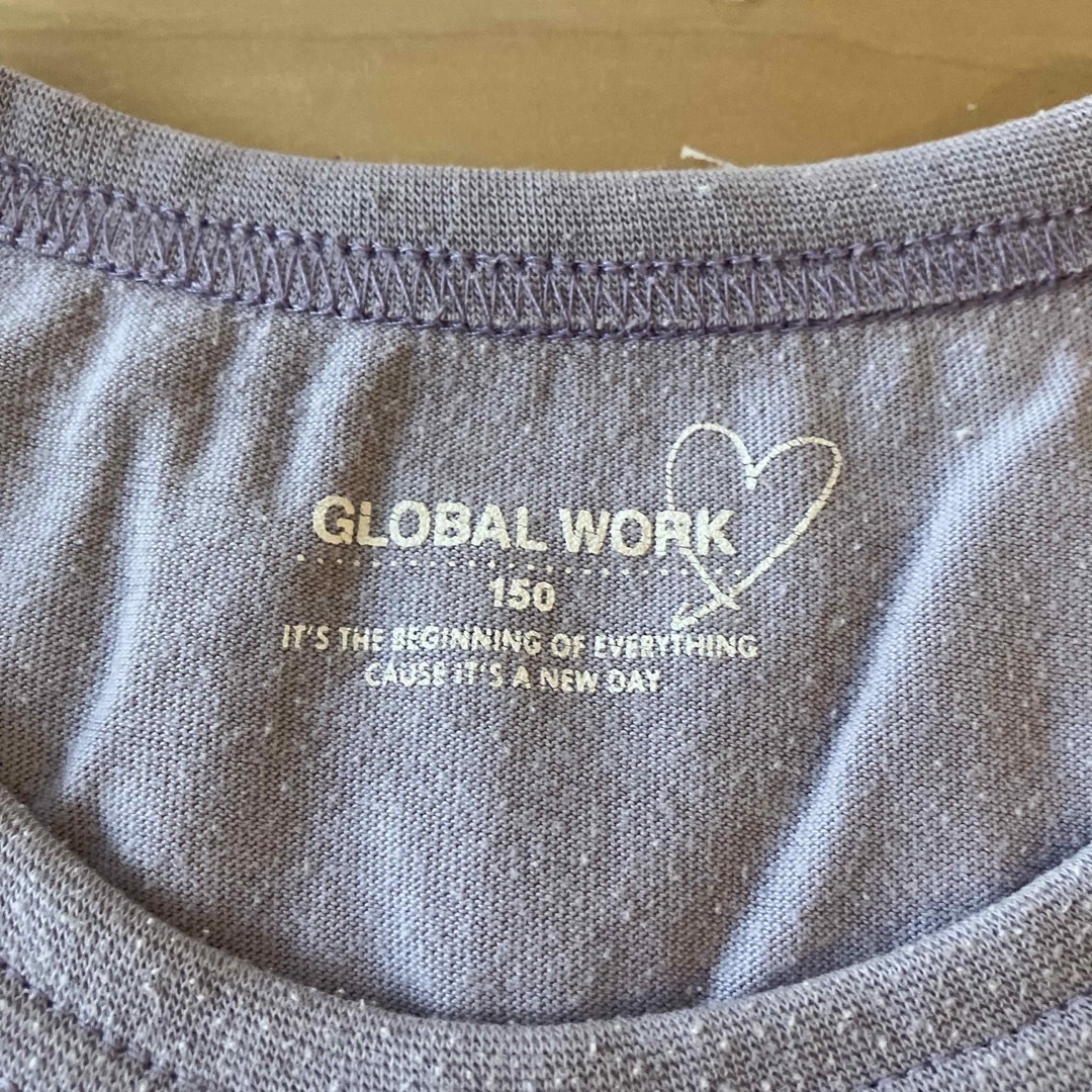 GLOBAL WORK(グローバルワーク)の150 半袖Tシャツ　パープル キッズ/ベビー/マタニティのキッズ服女の子用(90cm~)(Tシャツ/カットソー)の商品写真