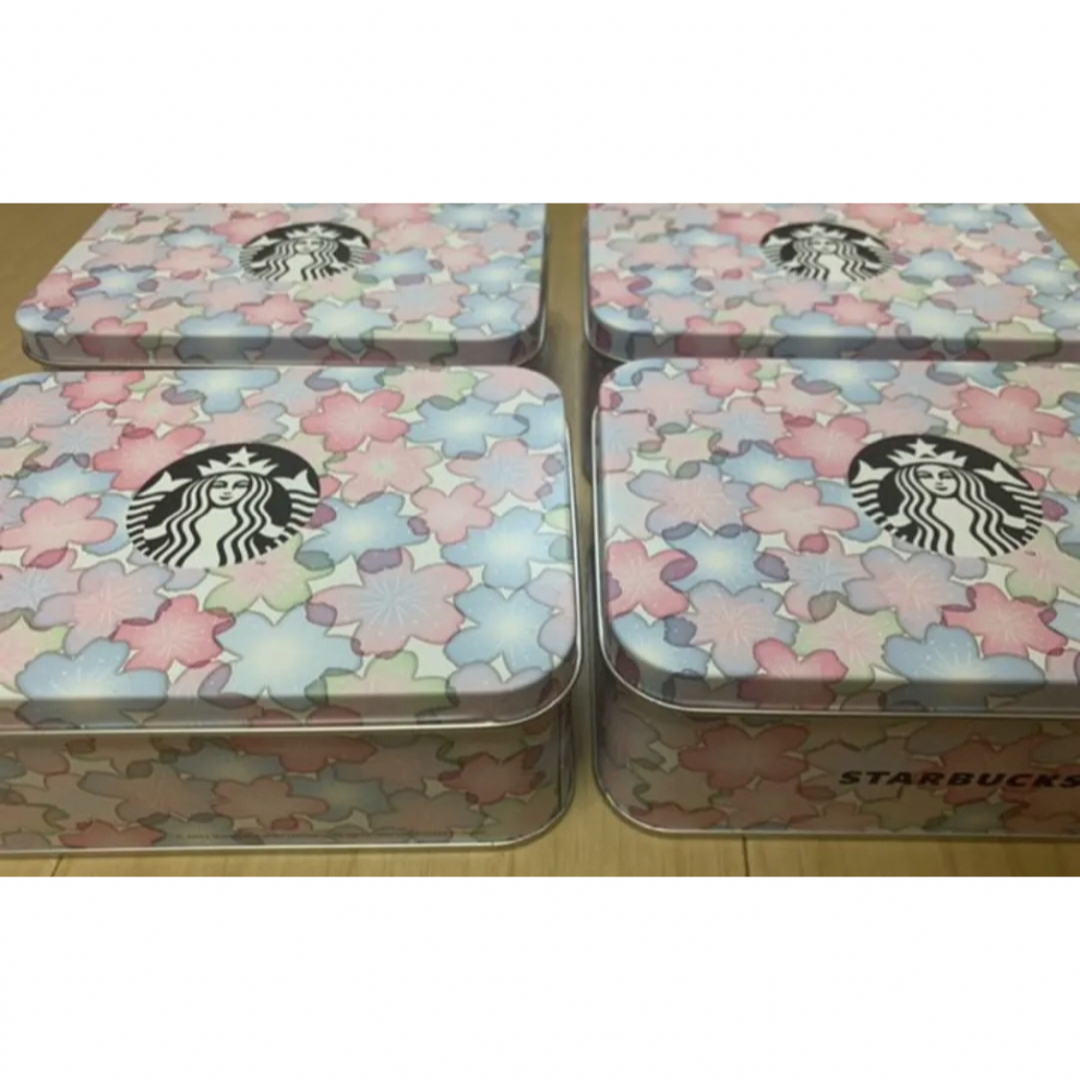 Starbucks(スターバックス)の5/15〆♪花スターバックス桜クッキー缶ピンク可愛いディーンアンドデルーカ紙袋好 インテリア/住まい/日用品のキッチン/食器(収納/キッチン雑貨)の商品写真