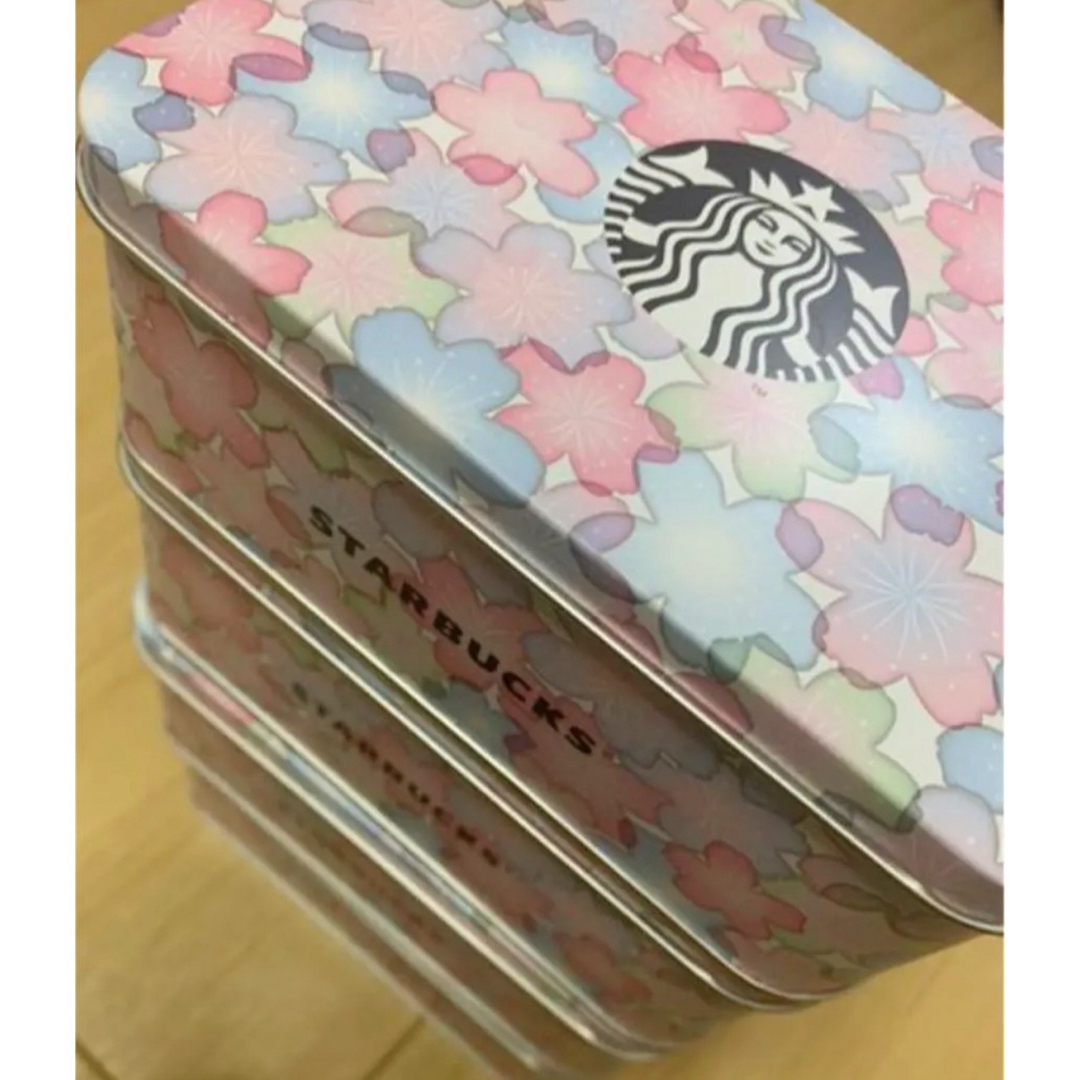 Starbucks(スターバックス)の5/15〆♪花スターバックス桜クッキー缶ピンク可愛いディーンアンドデルーカ紙袋好 インテリア/住まい/日用品のキッチン/食器(収納/キッチン雑貨)の商品写真