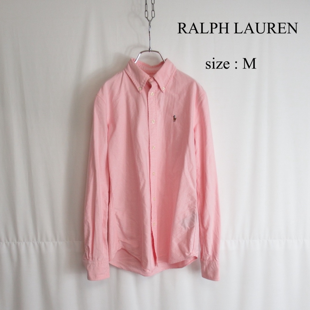 Ralph Lauren(ラルフローレン)のRALPH LAUREN オックスフォード ボタンダウン シャツ 長袖 ロゴ レディースのトップス(シャツ/ブラウス(長袖/七分))の商品写真