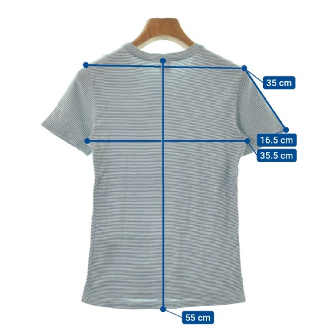 PETIT BATEAU(プチバトー)のPETIT BATEAU Tシャツ・カットソー XS 青x白(ボーダー) 【古着】【中古】 レディースのトップス(カットソー(半袖/袖なし))の商品写真