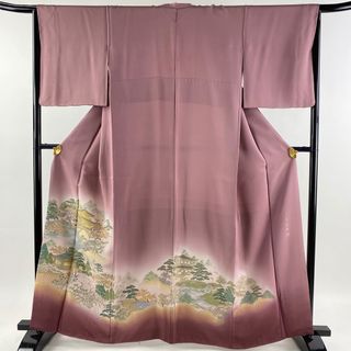 色留袖 身丈162.5cm 裄丈66cm 正絹 優品 【中古】(着物)