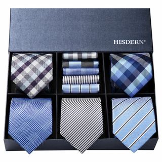 【色: 08セット】[HISDERN] ビジネス用 ネクタイ チーフ 5本 セッ