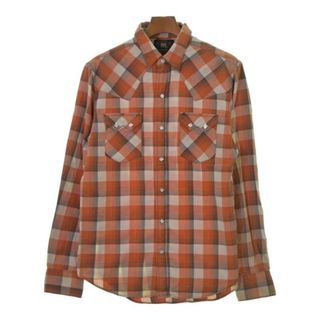 RRL ダブルアールエル カジュアルシャツ M オレンジx白(チェック) 【古着】【中古】