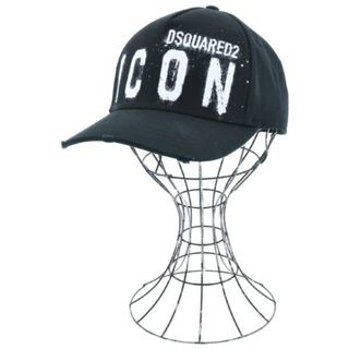 DSQUARED ディースクエアード キャップ - 黒 【古着】【中古】