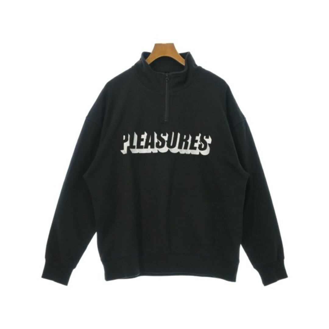 PLEASURES(プレジャー)のPLEASURES プレジャーズ スウェット -(XXL位) 黒 【古着】【中古】 メンズのトップス(スウェット)の商品写真