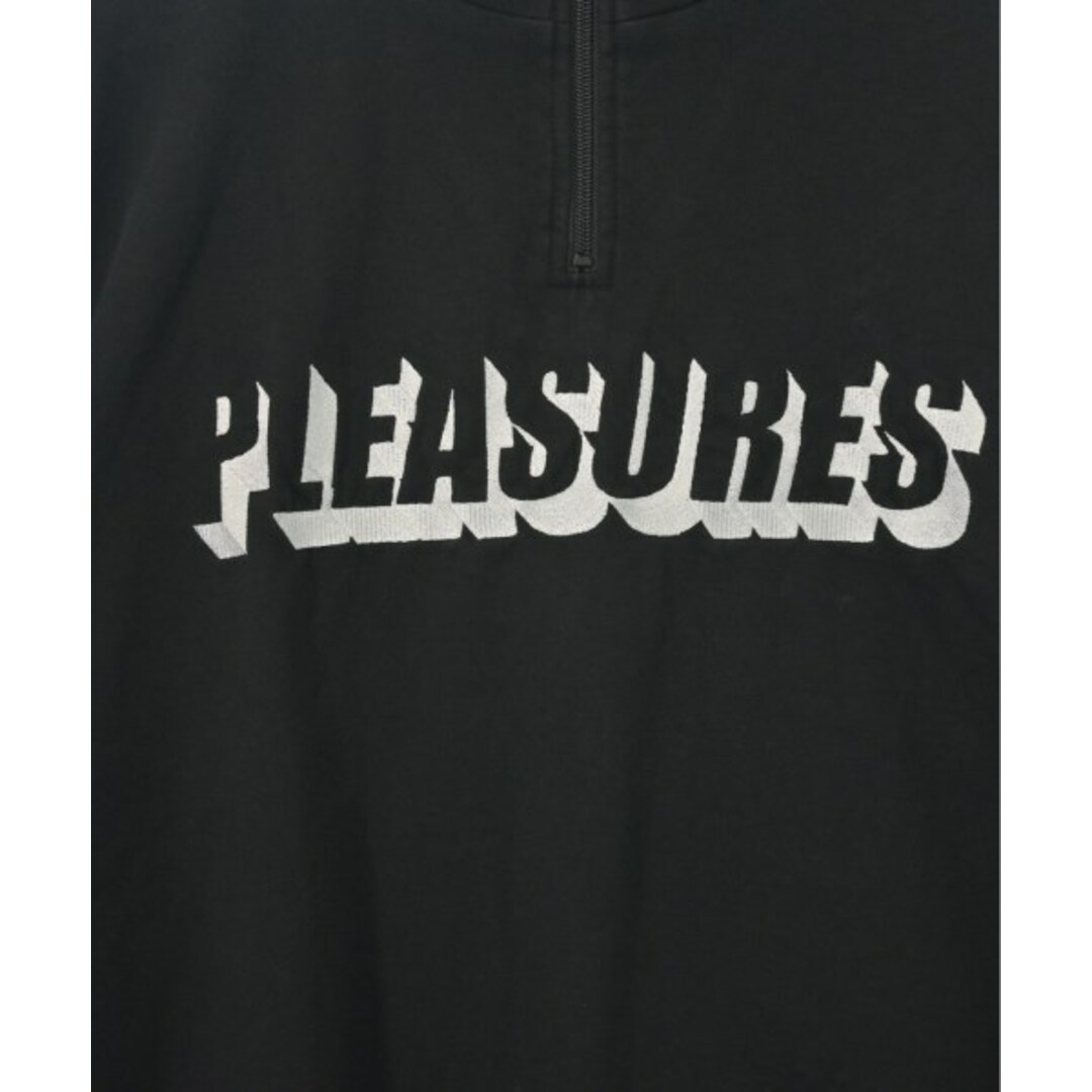 PLEASURES(プレジャー)のPLEASURES プレジャーズ スウェット -(XXL位) 黒 【古着】【中古】 メンズのトップス(スウェット)の商品写真