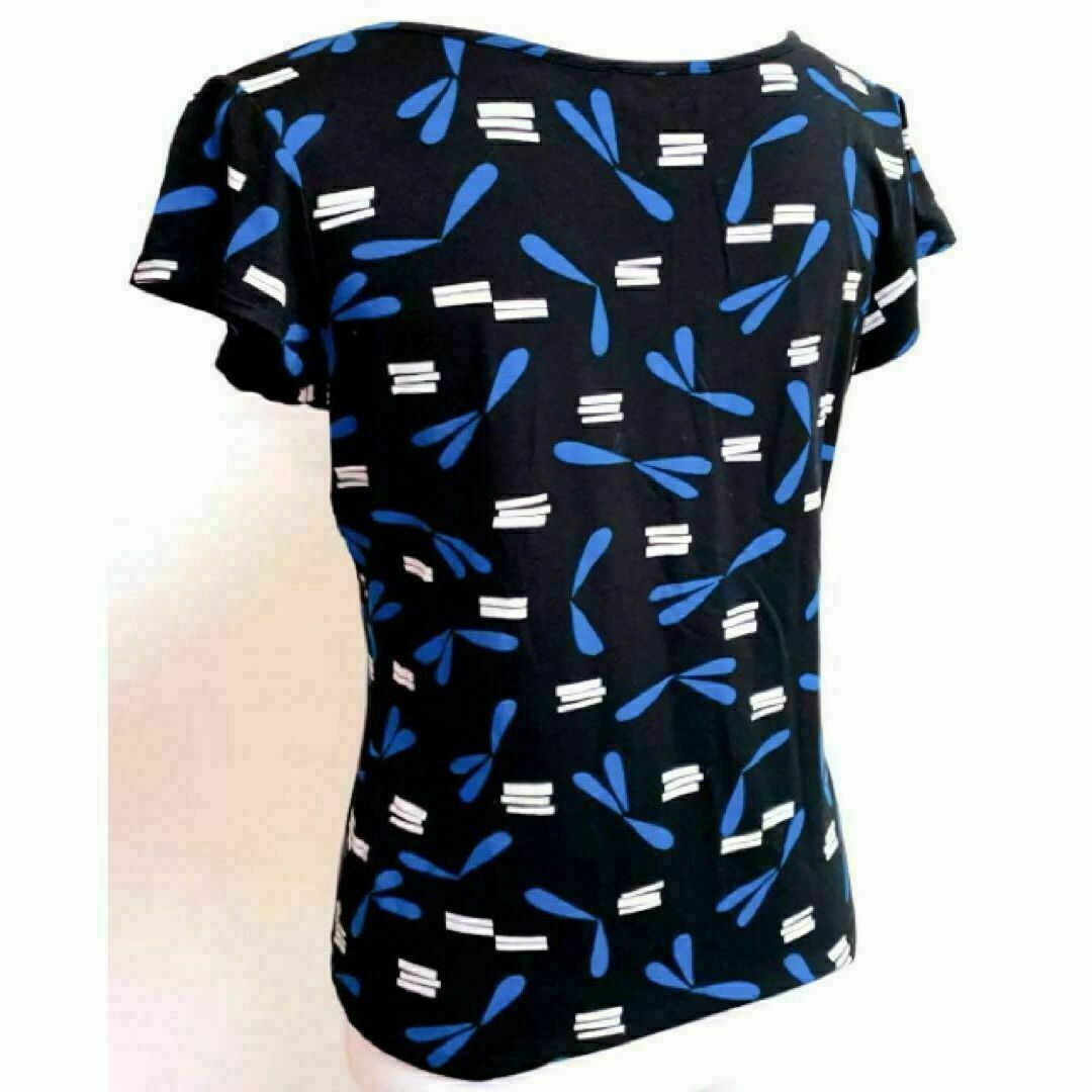 agnes b.(アニエスベー)のagnes b. アニエスベー 半袖 カットソー Tシャツ 総柄 ブラックM〜L レディースのトップス(Tシャツ(半袖/袖なし))の商品写真