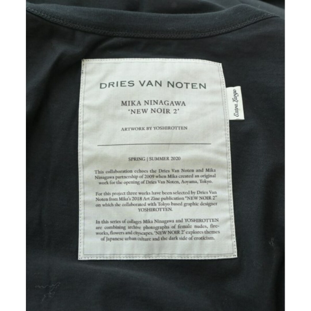 DRIES VAN NOTEN(ドリスヴァンノッテン)のDRIES VAN NOTEN Tシャツ・カットソー XL 黒 【古着】【中古】 メンズのトップス(Tシャツ/カットソー(半袖/袖なし))の商品写真