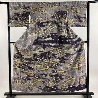 訪問着 身丈153cm 裄丈62cm 正絹 逸品 【中古】(着物)