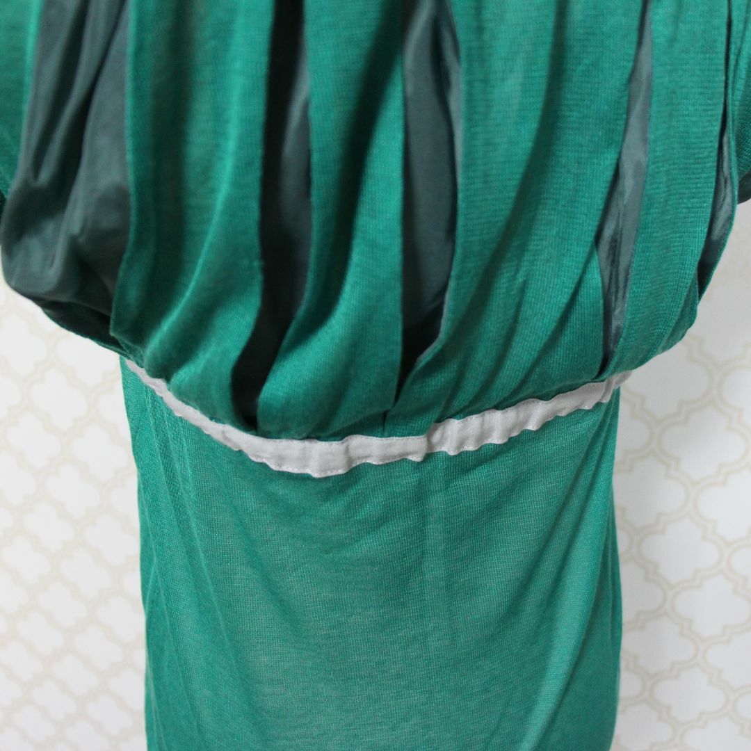 sacai luck(サカイラック)のサカイラック　半袖　サマーセーター　2　M　緑　グリーン　シアー レディースのトップス(ニット/セーター)の商品写真
