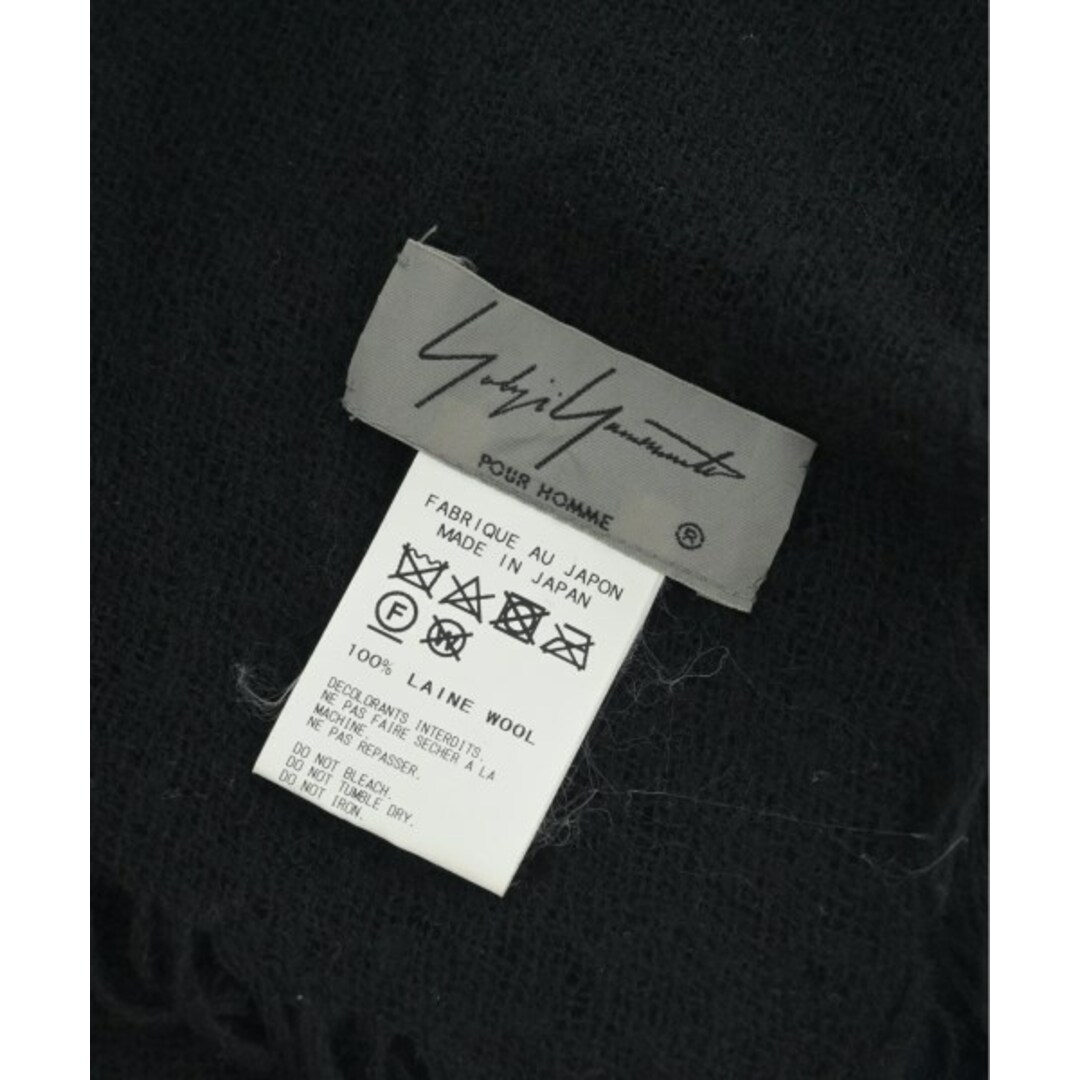 Yohji Yamamoto POUR HOMME(ヨウジヤマモトプールオム)のyohji yamamoto POUR HOMME マフラー - 黒x紺 【古着】【中古】 メンズのファッション小物(マフラー)の商品写真