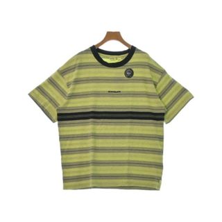 QUIKSILVER - QUIKSILVER Tシャツ・カットソー L 黄緑系xグレー系等(ボーダー) 【古着】【中古】