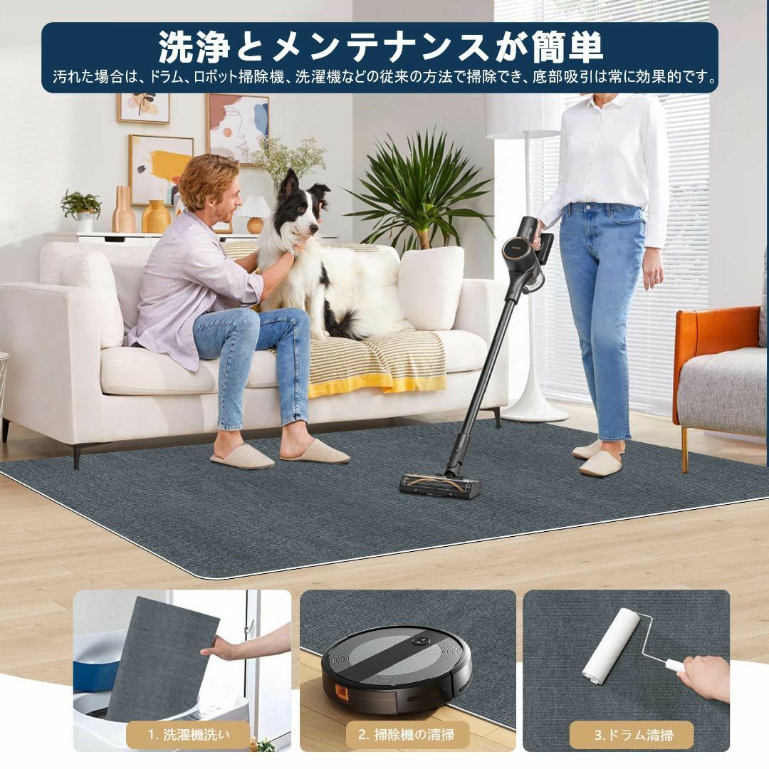 【色: ダークグレー】【 限定ブランド】XIWEIYI チェアマット フロアマッ インテリア/住まい/日用品のラグ/カーペット/マット(ラグ)の商品写真