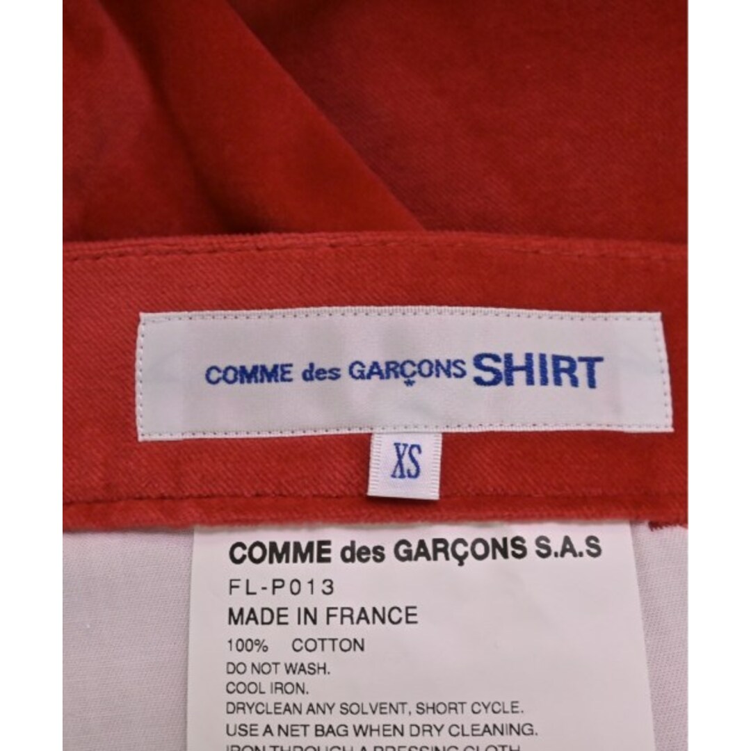 COMME des GARCONS SHIRT(コムデギャルソンシャツ)のCOMME des GARCONS SHIRT パンツ（その他） XS 赤 【古着】【中古】 メンズのパンツ(その他)の商品写真