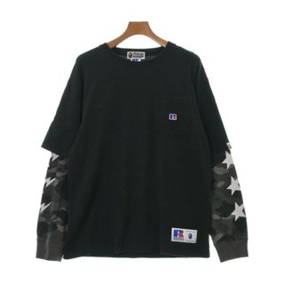 アベイシングエイプ(A BATHING APE)のA BATHING APE アベイシングエイプ Tシャツ・カットソー XL 黒 【古着】【中古】(Tシャツ/カットソー(半袖/袖なし))