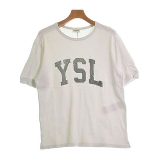 SAINT LAURENT PARIS Tシャツ・カットソー S 白系 【古着】【中古】(Tシャツ/カットソー(半袖/袖なし))