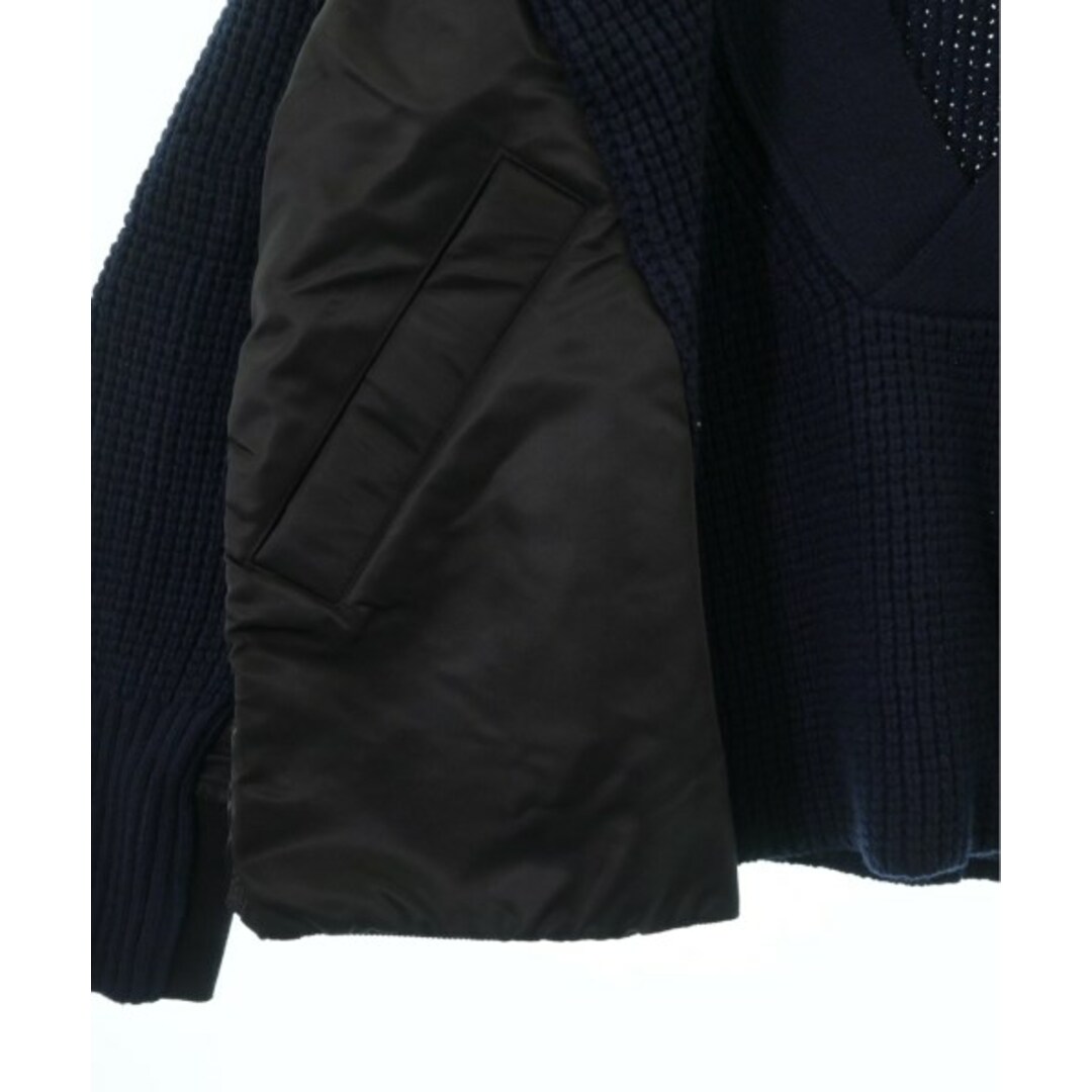 sacai(サカイ)のsacai サカイ ニット・セーター 1(S位) 紺x黒 【古着】【中古】 レディースのトップス(ニット/セーター)の商品写真