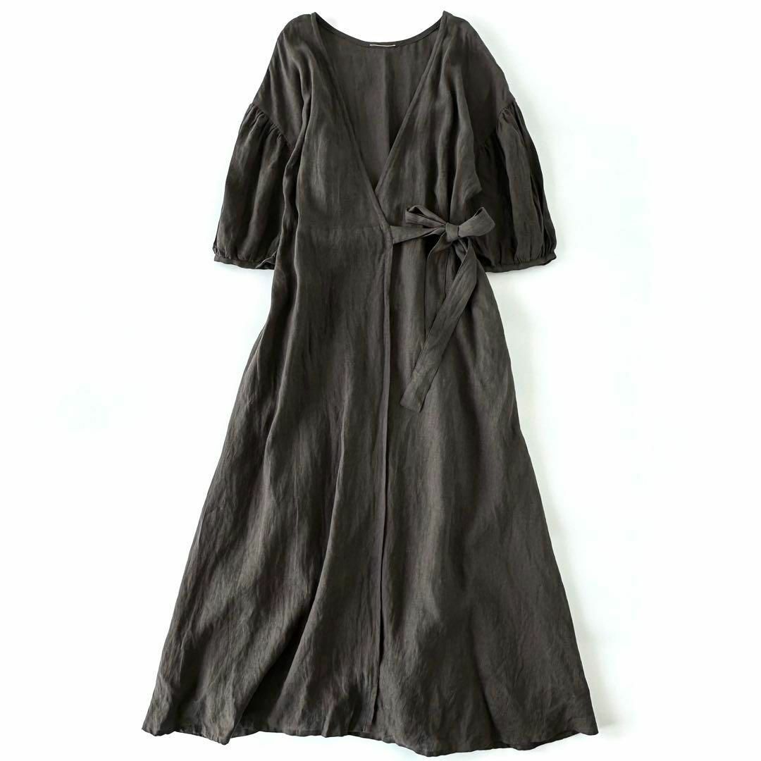 DEUXIEME CLASSE(ドゥーズィエムクラス)のアパルトモン Linen Madam Dress 麻100% ロングワンピース レディースのワンピース(ロングワンピース/マキシワンピース)の商品写真