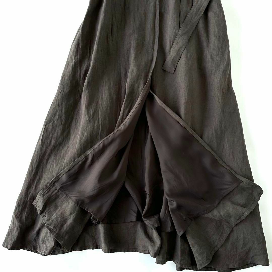 DEUXIEME CLASSE(ドゥーズィエムクラス)のアパルトモン Linen Madam Dress 麻100% ロングワンピース レディースのワンピース(ロングワンピース/マキシワンピース)の商品写真
