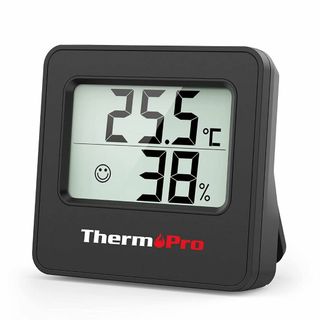 スタイル:ブラックシングルThermoPro温湿度計 温度計 湿度計 デジタ(その他)