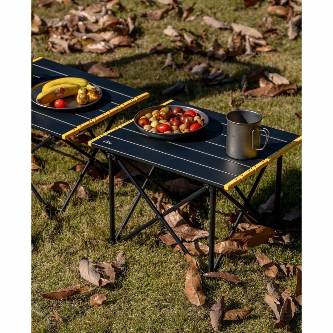 【色: ブラック】iClimb アウトドア テーブル 超軽量 折畳テーブル アル スポーツ/アウトドアのアウトドア(テーブル/チェア)の商品写真