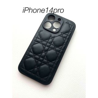 iPhone14proキルティングブラック黒iphone14プロケース新品送料込(iPhoneケース)