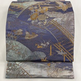 袋帯 美品 秀品 お太鼓柄 正絹 【中古】(帯)