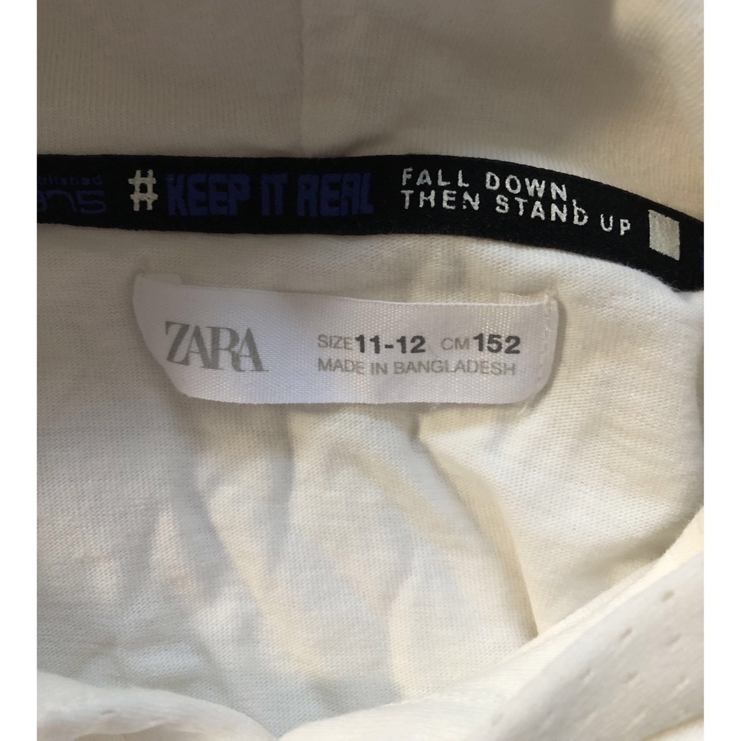 ZARA(ザラ)の半袖　パーカー キッズ/ベビー/マタニティのキッズ服男の子用(90cm~)(Tシャツ/カットソー)の商品写真