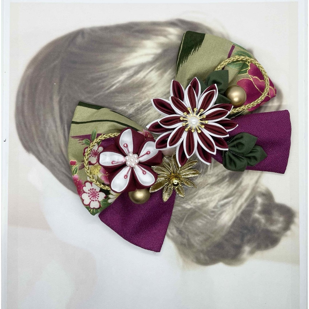 髪飾り　Aー013 つまみ細工　成人式　卒業式　結婚式　七五三 レディースのヘアアクセサリー(ヘアピン)の商品写真