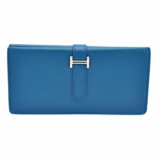 エルメス(Hermes)のHERMES エルメス 【極美品】 ベアン エプソン ブルー 長財布 □G刻印(財布)