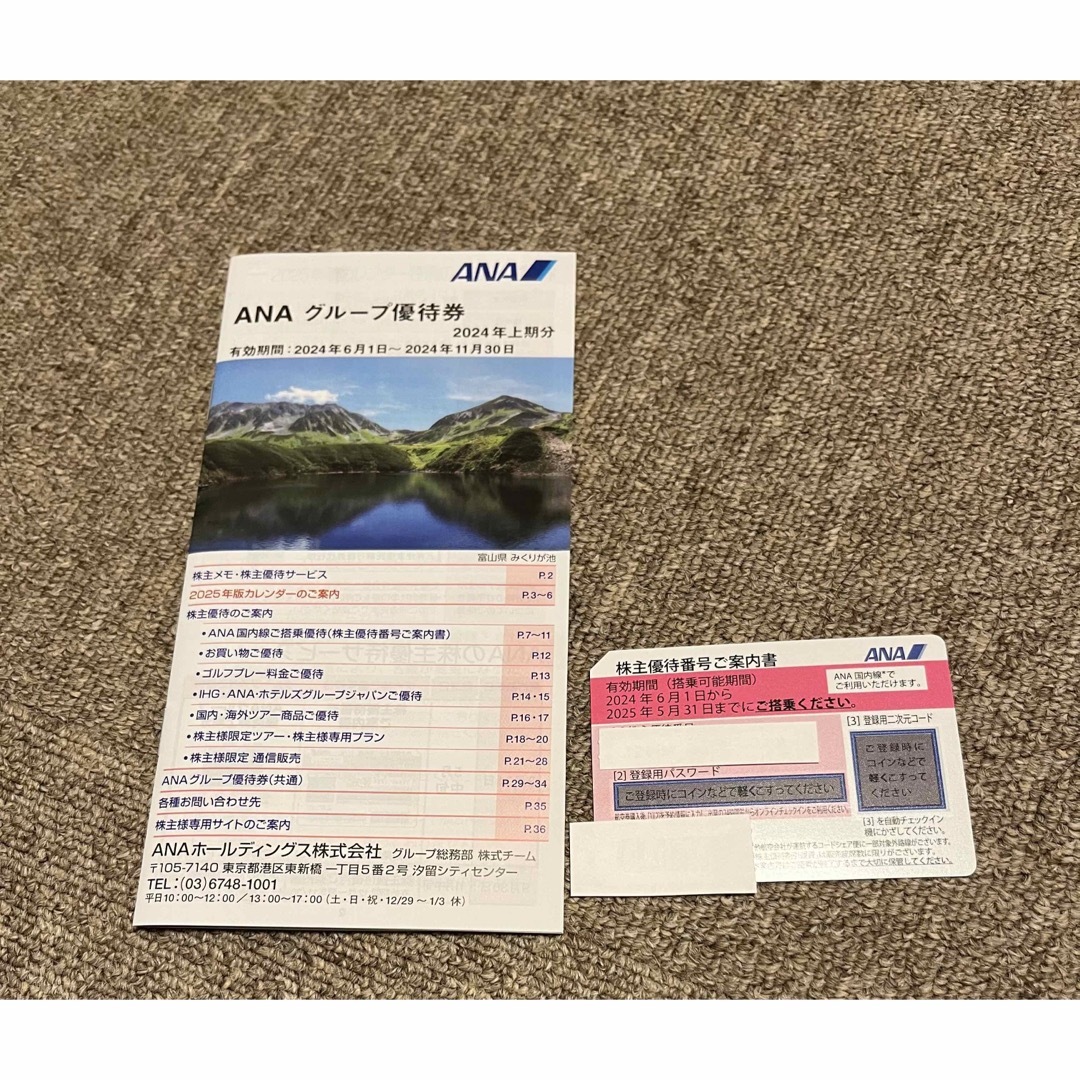 ANA 株主優待券 グループ優待券 チケットの優待券/割引券(その他)の商品写真