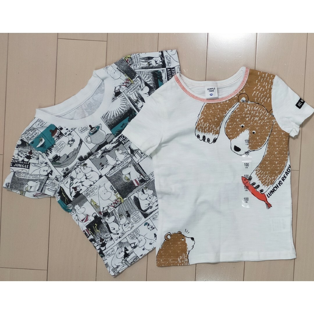 キッズＴシャツ２枚セット　100 キッズ/ベビー/マタニティのキッズ服男の子用(90cm~)(Tシャツ/カットソー)の商品写真