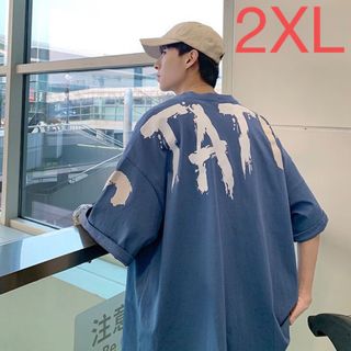 JUAS058メンズtシャツ ティーシャツ 韓国風 五分丈袖 丸首 大きいサイズ(Tシャツ/カットソー(半袖/袖なし))