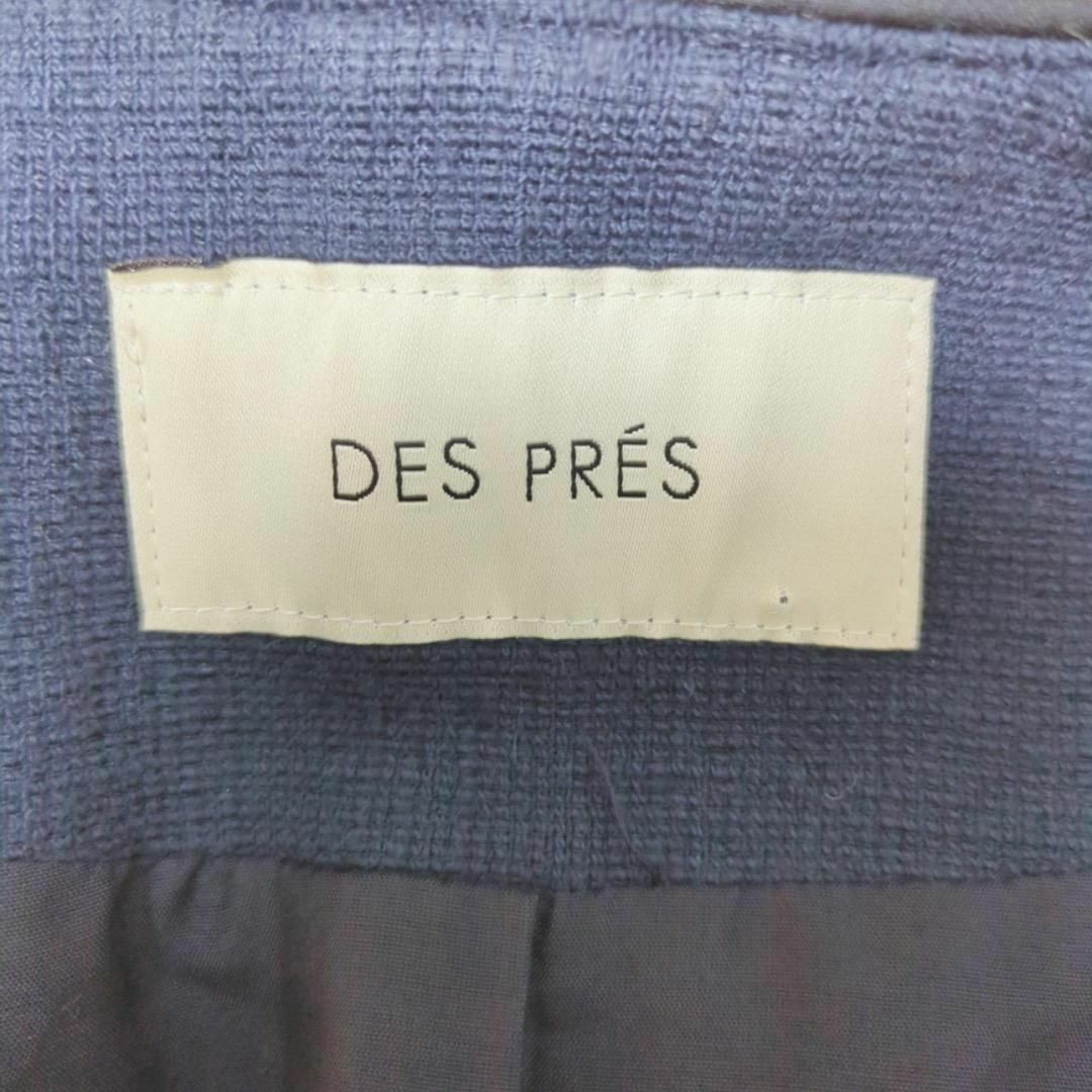 DES PRES(デプレ)のMS067/DES PRES ノーカラージャケット アウター 綿混 コットン レディースのジャケット/アウター(ノーカラージャケット)の商品写真