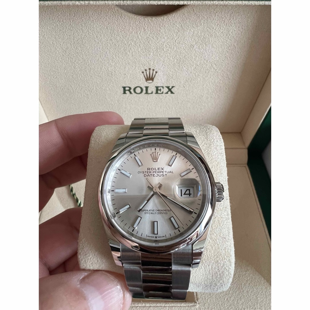 ROLEX(ロレックス)のロレックス　デイトジャスト　正規店購入　現行モデル126200 数回着用　美品！ メンズの時計(腕時計(アナログ))の商品写真