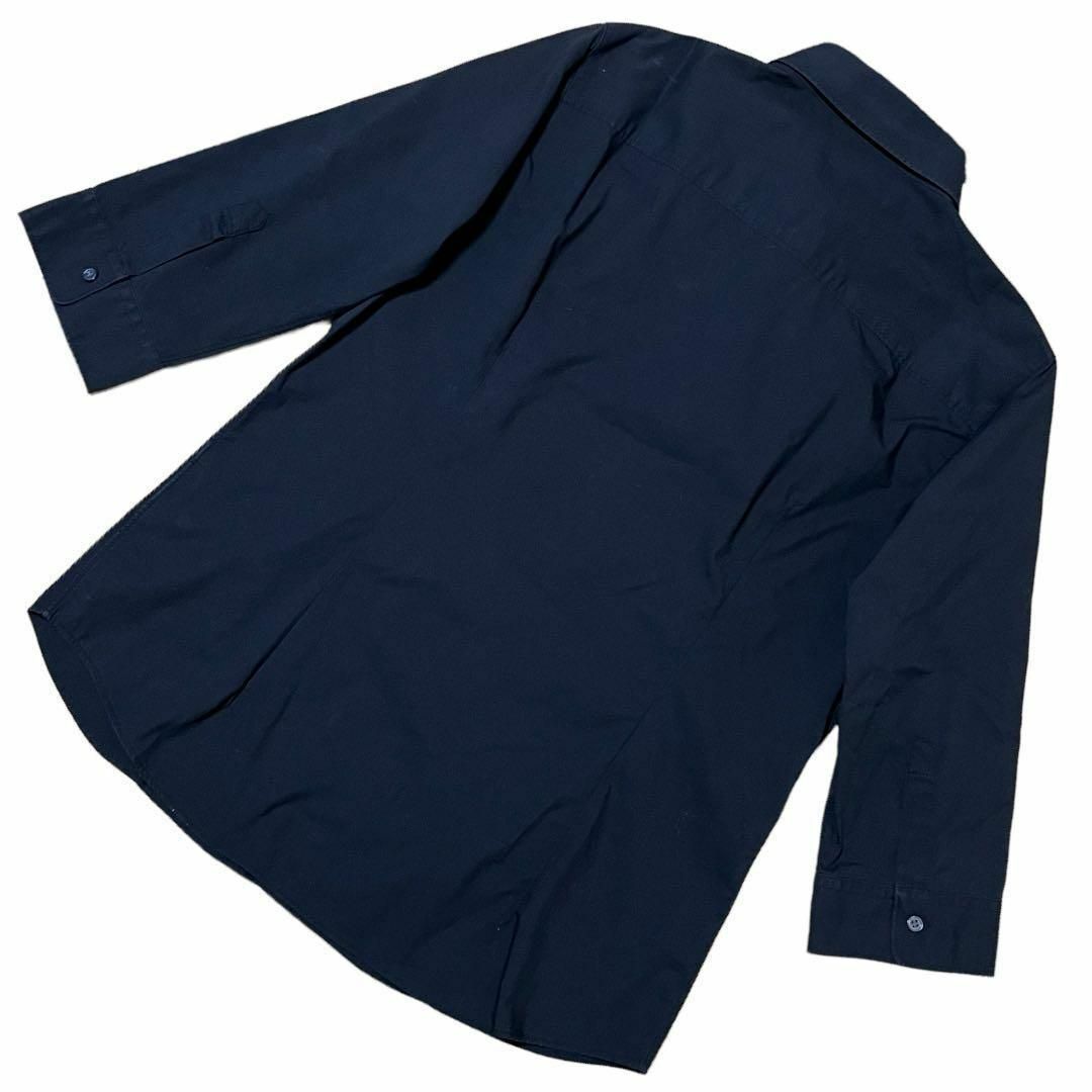 UNIQLO(ユニクロ)のUNIQLO ユニクロ ブラウス シャツ 七分袖 ブラック 黒 レディース XL レディースのトップス(シャツ/ブラウス(長袖/七分))の商品写真