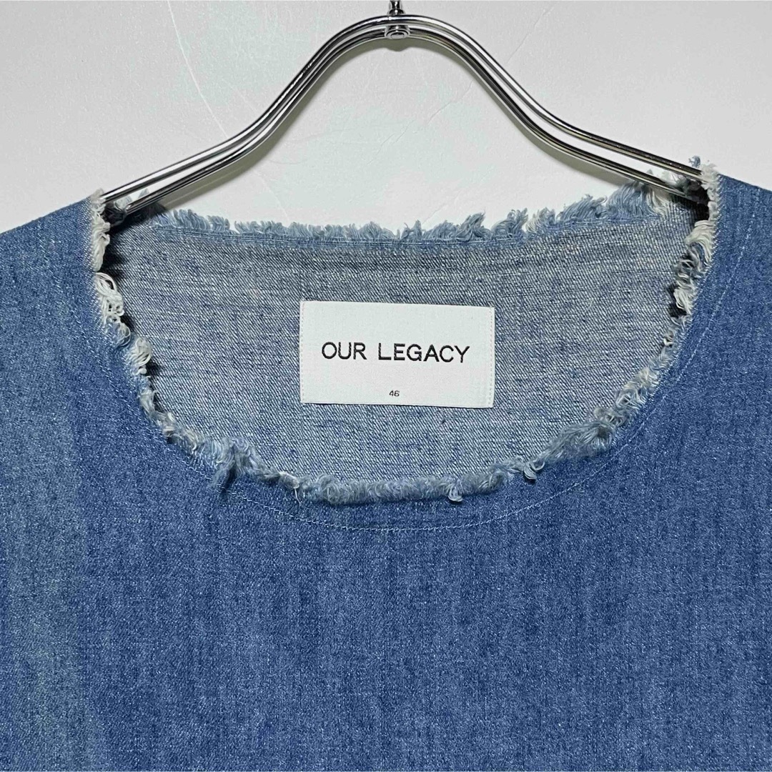 Maison Martin Margiela(マルタンマルジェラ)のour legacy アワーレガシー カットオフ デニム tシャツ ブルー メンズのトップス(Tシャツ/カットソー(半袖/袖なし))の商品写真