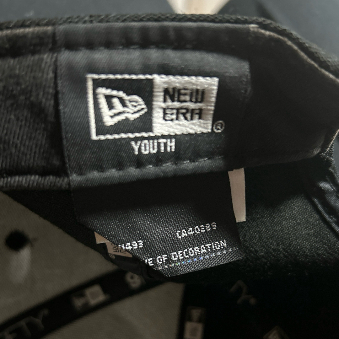 NEW ERA(ニューエラー)のNEWERA ニューヨークヤンキース キッズ キャップ 帽子ブラック キッズ/ベビー/マタニティのこども用ファッション小物(帽子)の商品写真