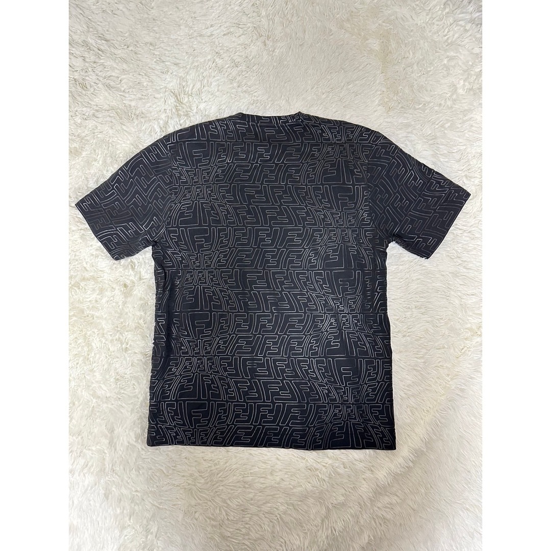 FENDI(フェンディ)の\美品/ FENDI FFヴァーティゴ柄 Tシャツ コットン ブラック Mサイズ メンズのトップス(Tシャツ/カットソー(半袖/袖なし))の商品写真