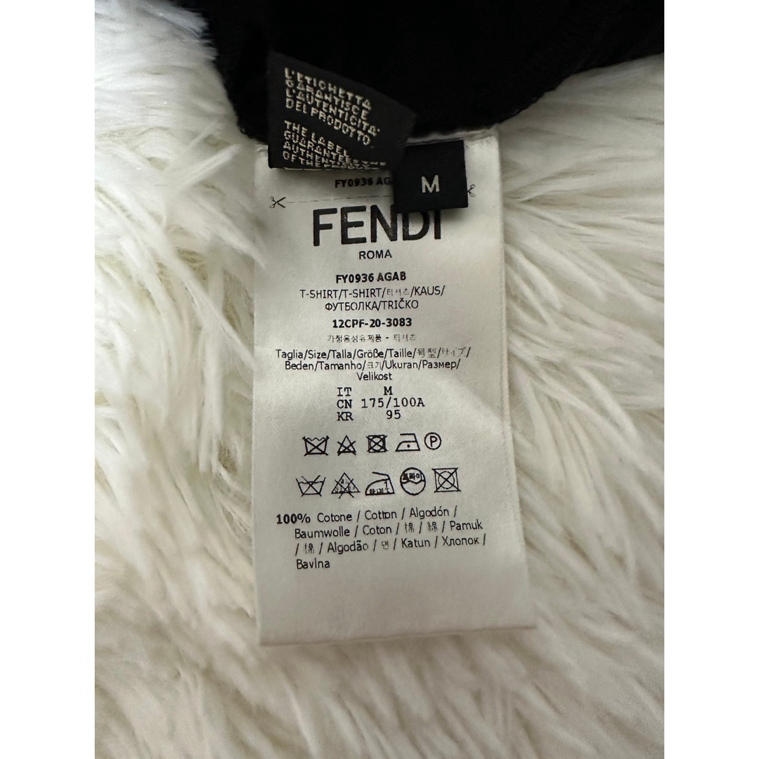 FENDI(フェンディ)の\美品/ FENDI FFヴァーティゴ柄 Tシャツ コットン ブラック Mサイズ メンズのトップス(Tシャツ/カットソー(半袖/袖なし))の商品写真