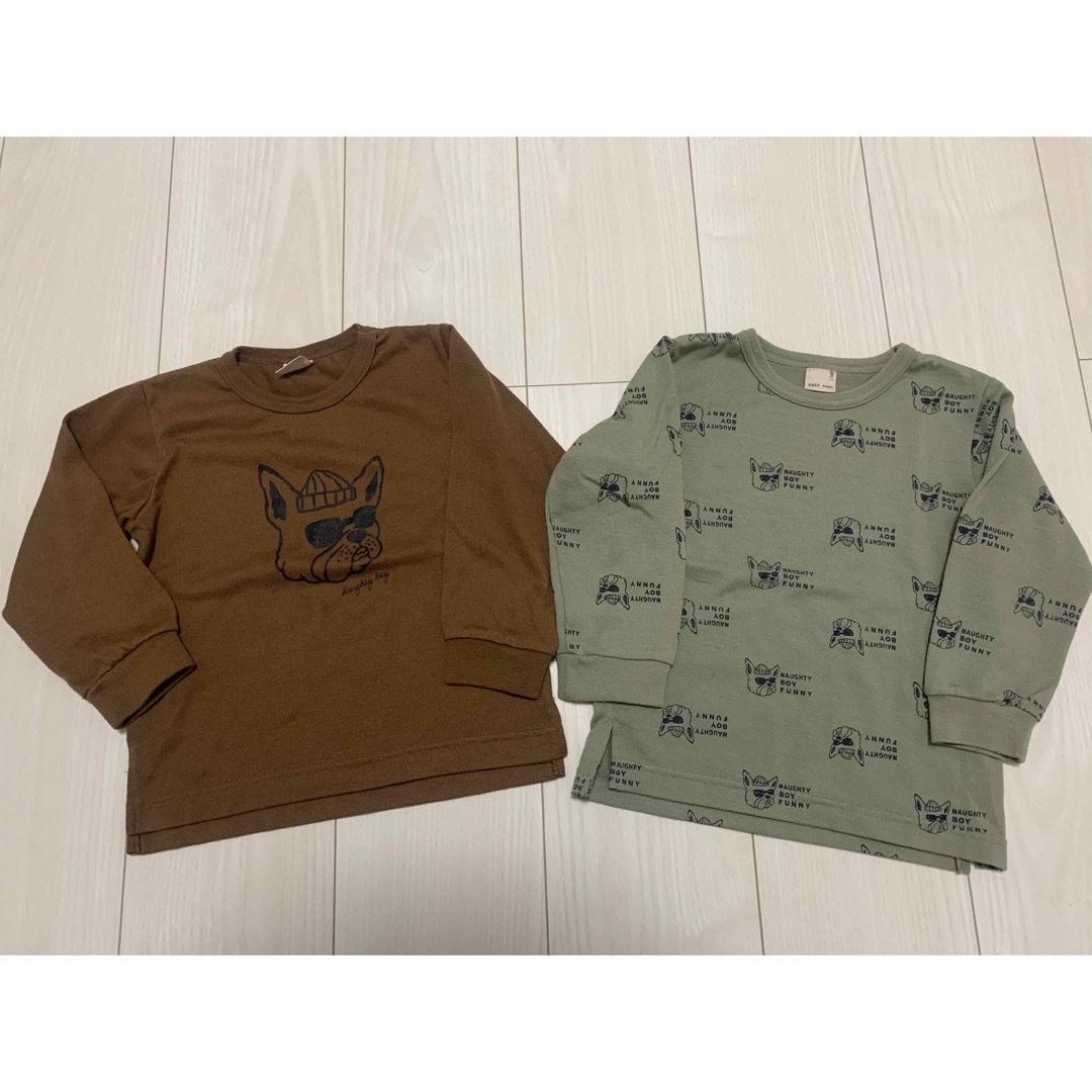 petit main(プティマイン)のプティマイン カットソー Tシャツ 長袖 セット 100 キッズ/ベビー/マタニティのキッズ服男の子用(90cm~)(Tシャツ/カットソー)の商品写真