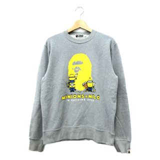 アベイシングエイプ(A BATHING APE)のアベイシングエイプ トレーナー ×ミニオンズ メンズ L(スウェット)