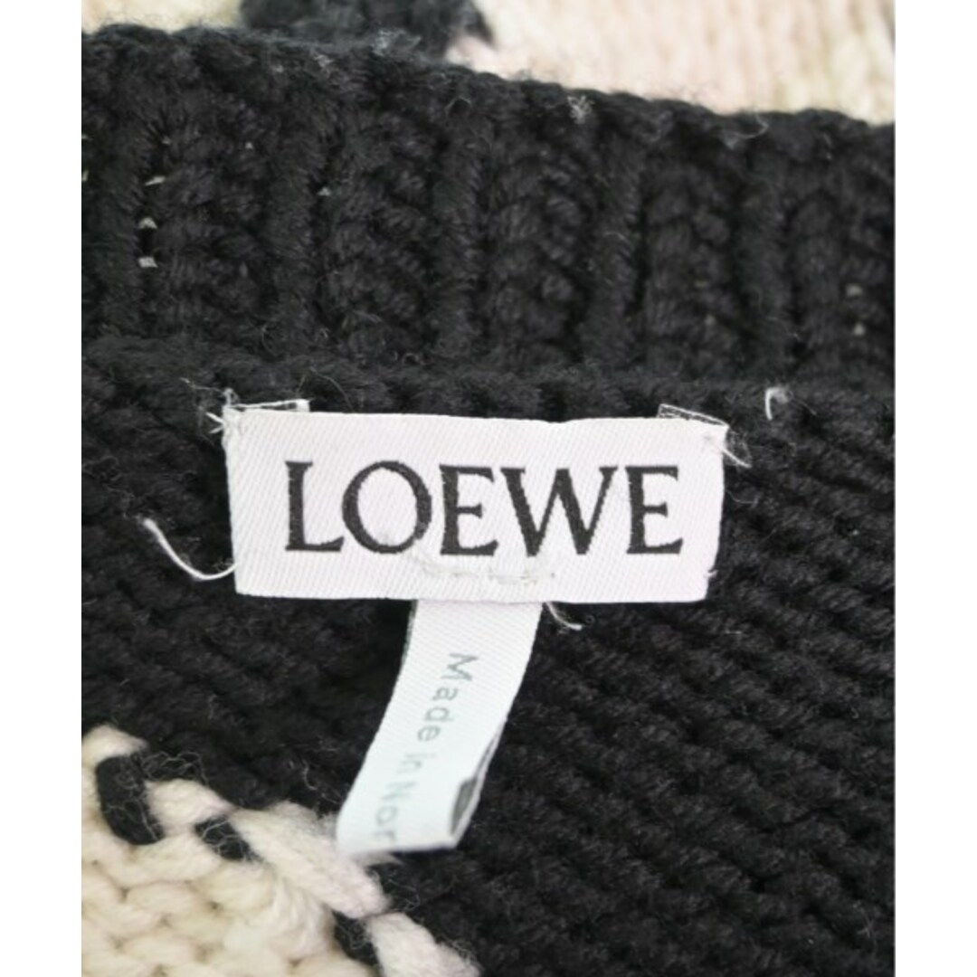 LOEWE(ロエベ)のLOEWE ロエベ カーディガン S 白x黒(総柄) 【古着】【中古】 メンズのトップス(カーディガン)の商品写真