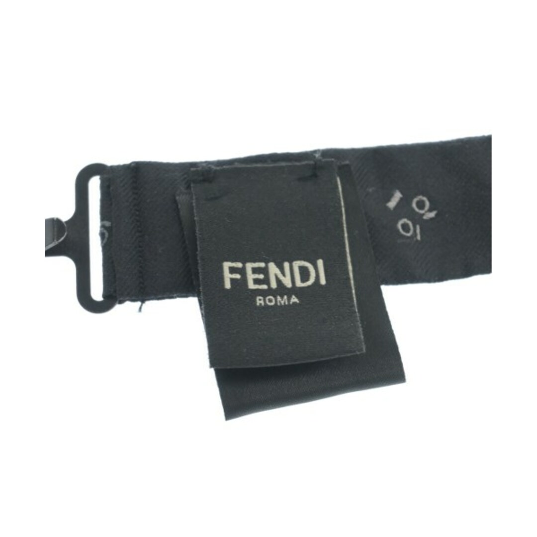 FENDI(フェンディ)のFENDI フェンディ ネクタイ - 黒x白(総柄) 【古着】【中古】 メンズのファッション小物(ネクタイ)の商品写真