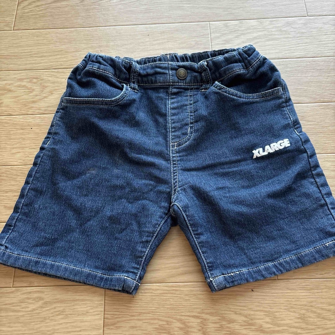 XLARGE KIDS(エクストララージキッズ)のxlarge kids デニム　ハーフパンツ キッズ/ベビー/マタニティのキッズ服男の子用(90cm~)(パンツ/スパッツ)の商品写真