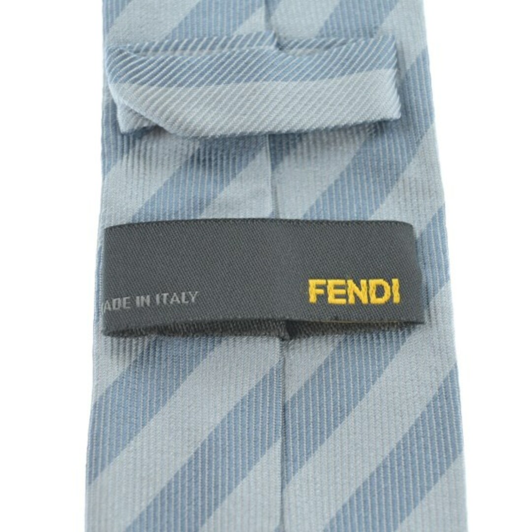 FENDI(フェンディ)のFENDI フェンディ ネクタイ - 水色(レジメンタル) 【古着】【中古】 メンズのファッション小物(ネクタイ)の商品写真